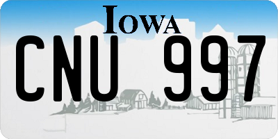 IA license plate CNU997