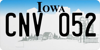 IA license plate CNV052