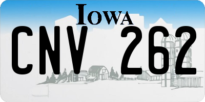 IA license plate CNV262