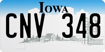 IA license plate CNV348