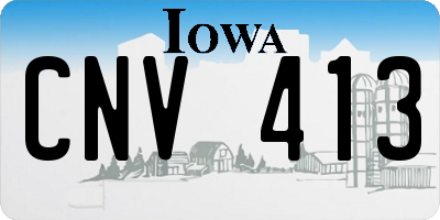 IA license plate CNV413