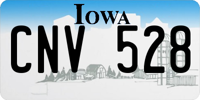 IA license plate CNV528
