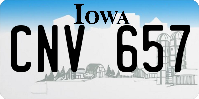 IA license plate CNV657