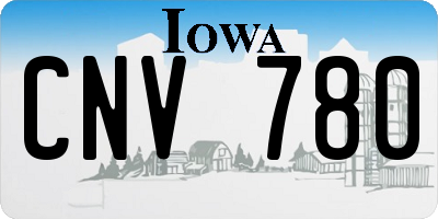 IA license plate CNV780