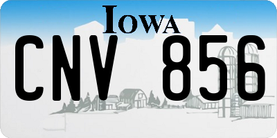 IA license plate CNV856