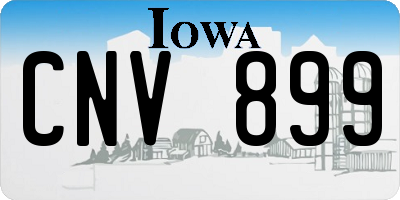 IA license plate CNV899