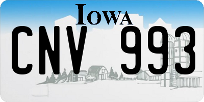 IA license plate CNV993