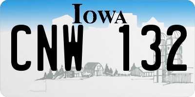 IA license plate CNW132
