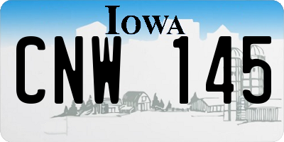 IA license plate CNW145