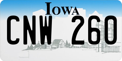 IA license plate CNW260