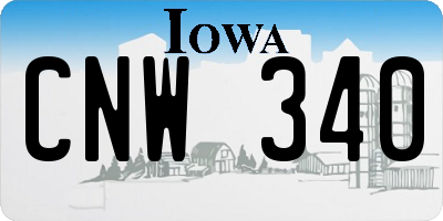 IA license plate CNW340