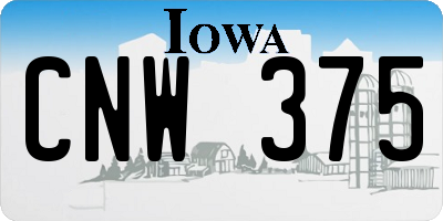 IA license plate CNW375