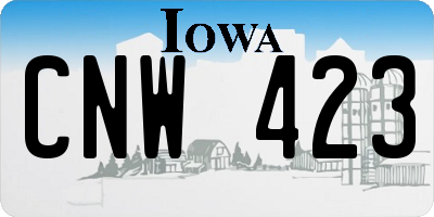 IA license plate CNW423