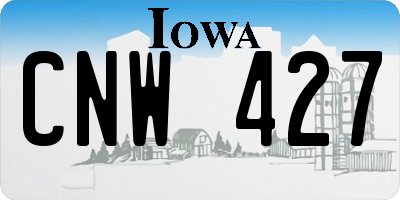 IA license plate CNW427