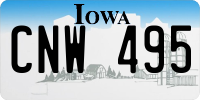IA license plate CNW495