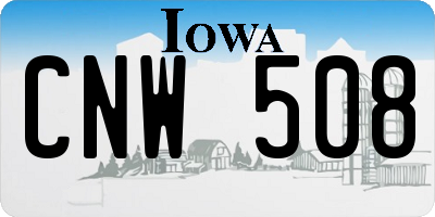 IA license plate CNW508