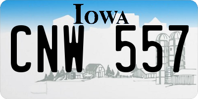 IA license plate CNW557
