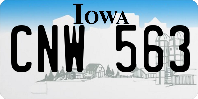 IA license plate CNW563