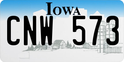 IA license plate CNW573
