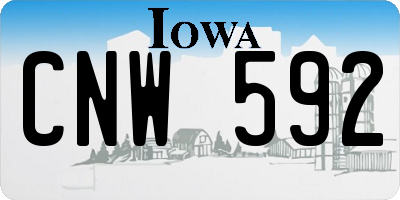 IA license plate CNW592
