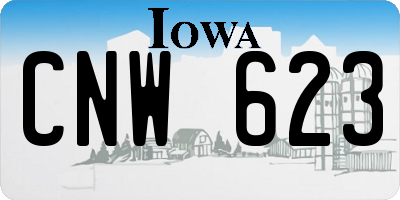 IA license plate CNW623
