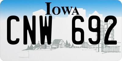 IA license plate CNW692