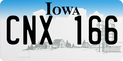 IA license plate CNX166
