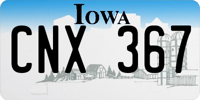 IA license plate CNX367