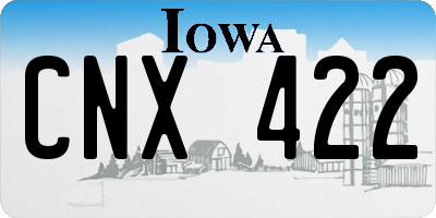 IA license plate CNX422