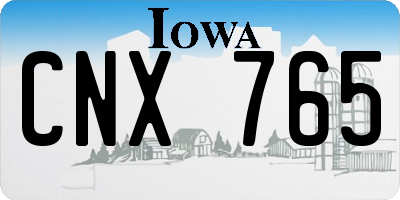 IA license plate CNX765