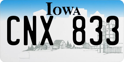 IA license plate CNX833
