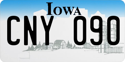 IA license plate CNY090