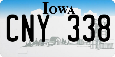 IA license plate CNY338