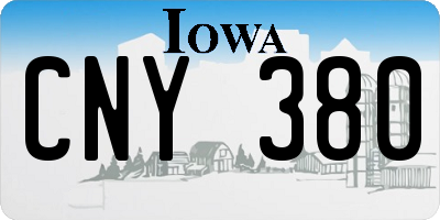 IA license plate CNY380