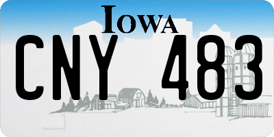 IA license plate CNY483