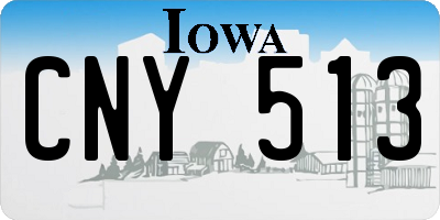 IA license plate CNY513