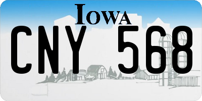 IA license plate CNY568
