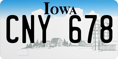 IA license plate CNY678