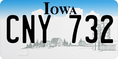 IA license plate CNY732