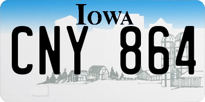IA license plate CNY864