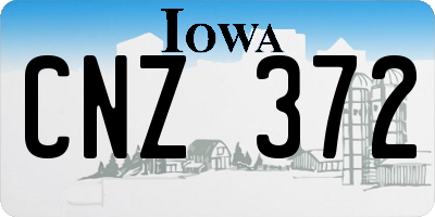 IA license plate CNZ372