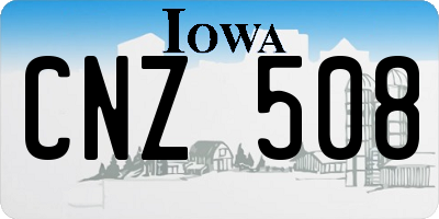 IA license plate CNZ508