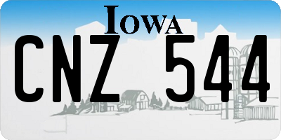IA license plate CNZ544