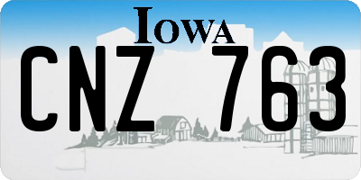 IA license plate CNZ763