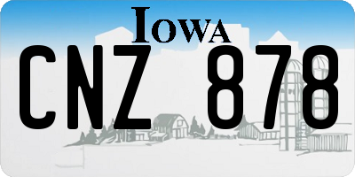 IA license plate CNZ878