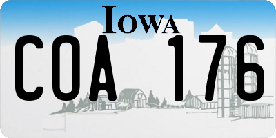 IA license plate COA176
