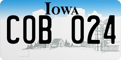 IA license plate COB024