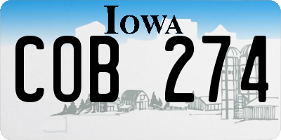 IA license plate COB274