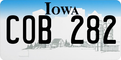 IA license plate COB282