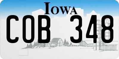 IA license plate COB348